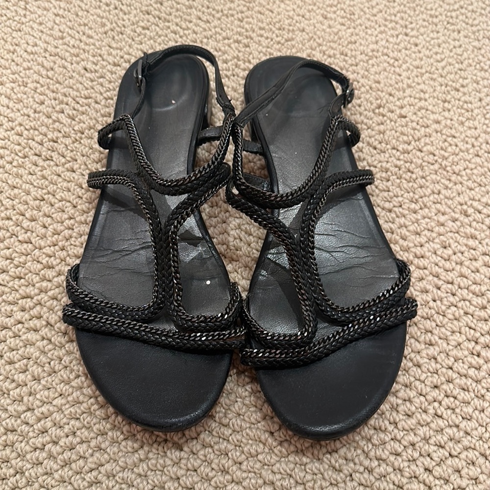 Stuart Weitzman Black chain sandals